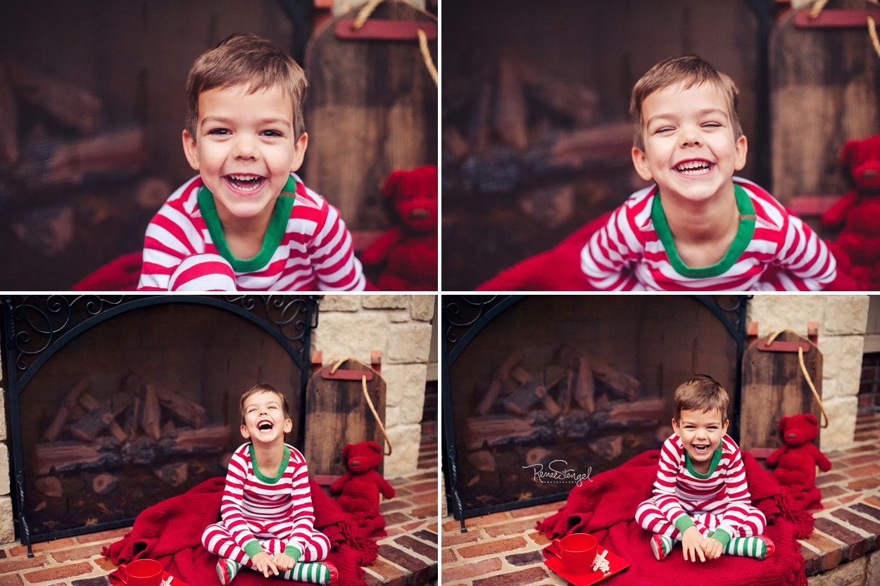 RENEE STENGEL Photography | Charlotte Portrait and Underwater Photographer | Fireside Pajama Holiday Sessions