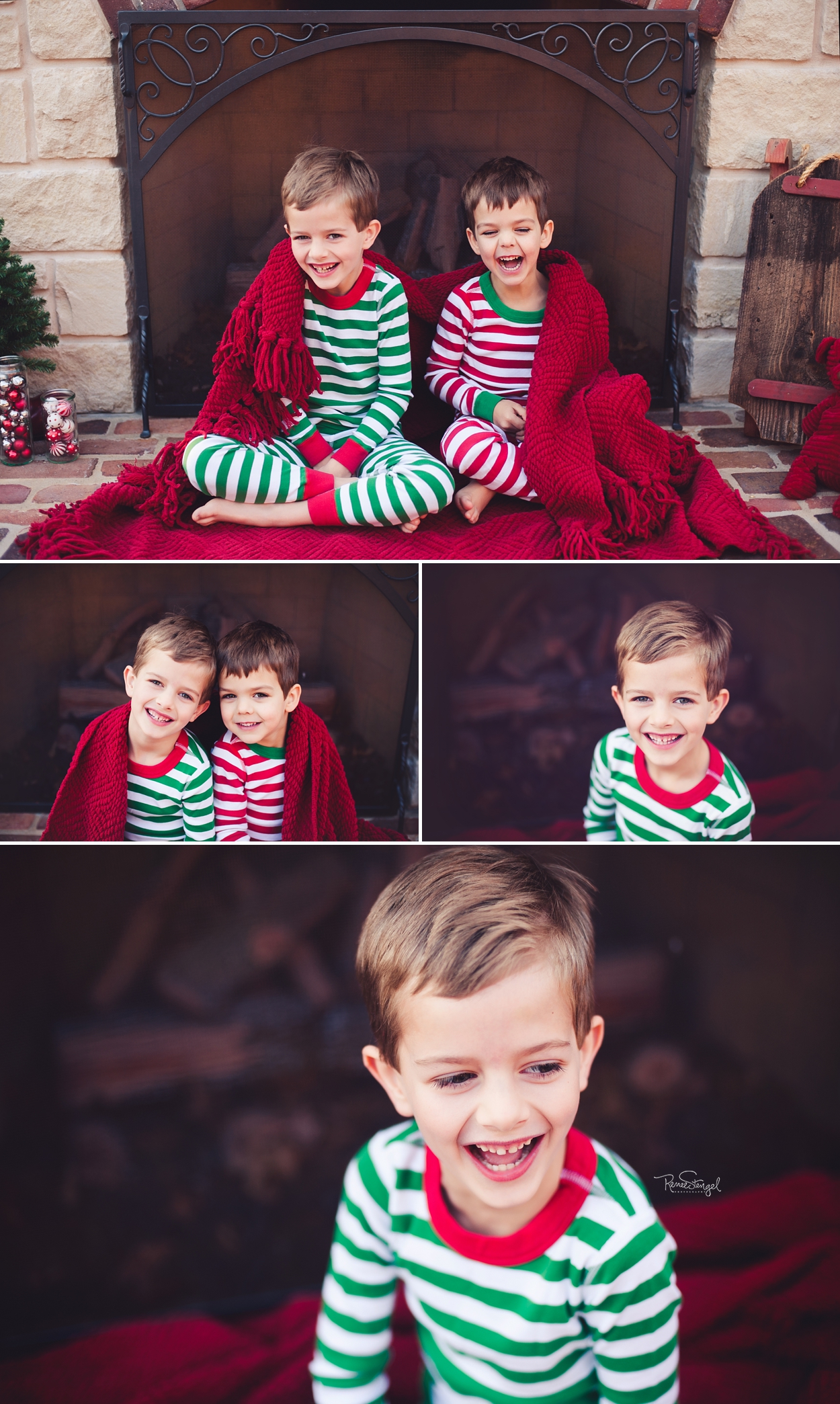 RENEE STENGEL Photography | Charlotte Portrait and Underwater Photographer | Fireside Pajama Holiday Sessions