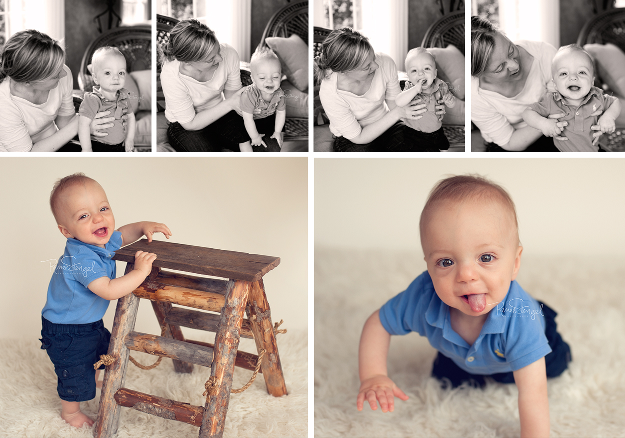 One Year Baby Session with lots of giggles