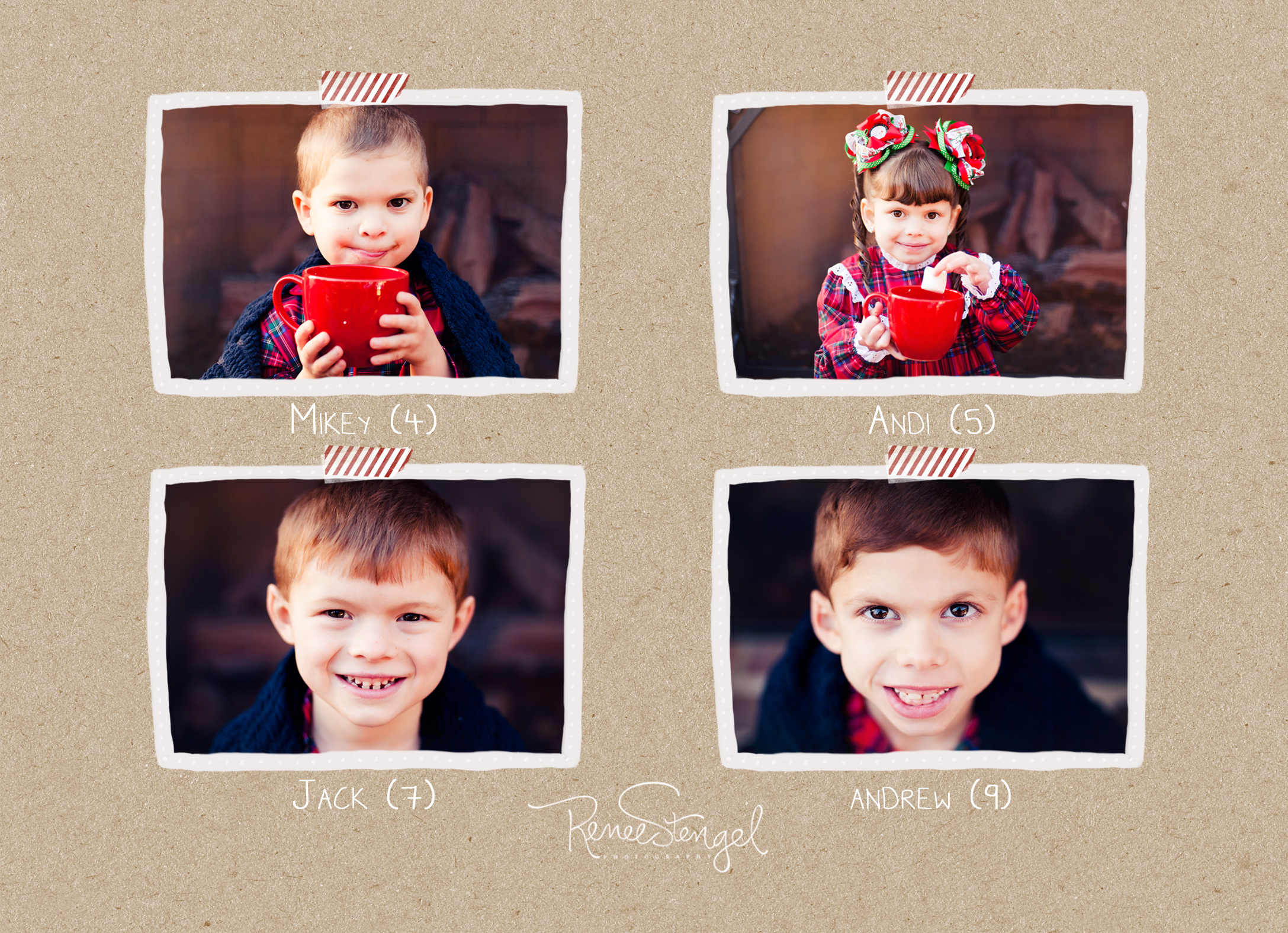 RENEE STENGEL Photography | Charlotte Underwater and Portrait Photographer | Holiday Fireside PJ Session | Hot Chocolate | Cookies and Milk Christmas Card