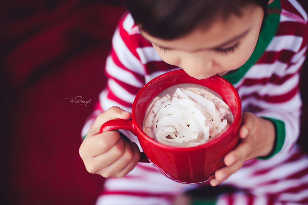 RENEE STENGEL Photography | Charlotte Portrait and Underwater Photographer | Cookies and Milk Holiday Fireside PJ Mini Session