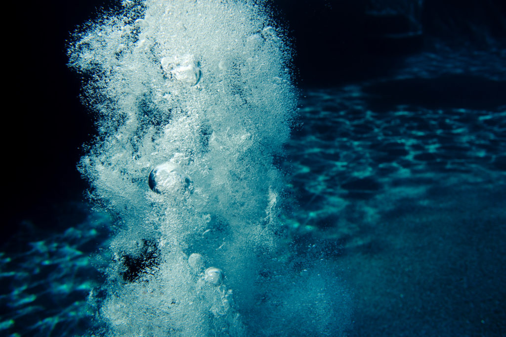 Underwater Swimming Pool Splash and Bubbles in the deep by RENEE STENGEL Photography Charlotte Underwater Photographer | 
