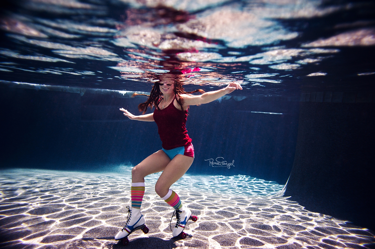 Charlotte Underwater Roller Derby Girl