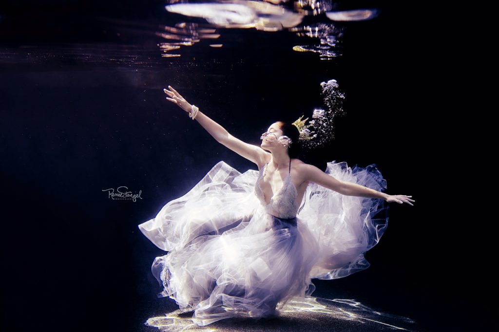 Charlotte Underwater Ballerina in Purple Tulle 