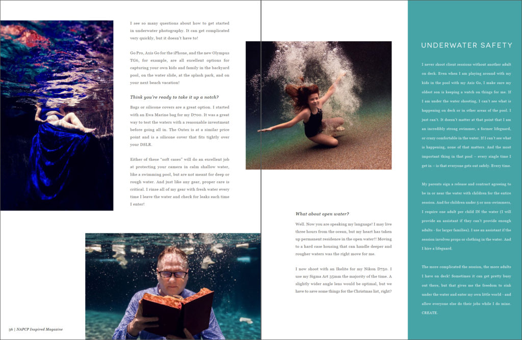 Exploring the Open Water, My Ikelite, and a Highlight on Underwater SafetyNAPCP INSPIRED Magazine Feature Article "Let's Dive In! Underwater Introduction and Inspiration" by Renee Stengel Photography, Underwater Photographer