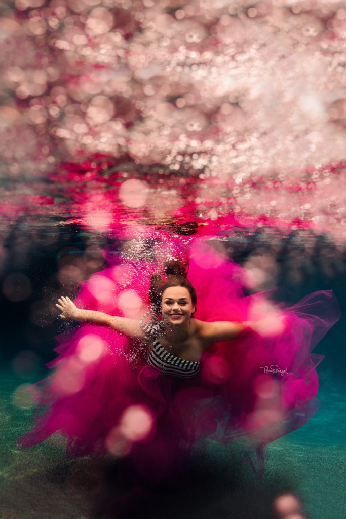 Underwater Senior in Pink Tulle 