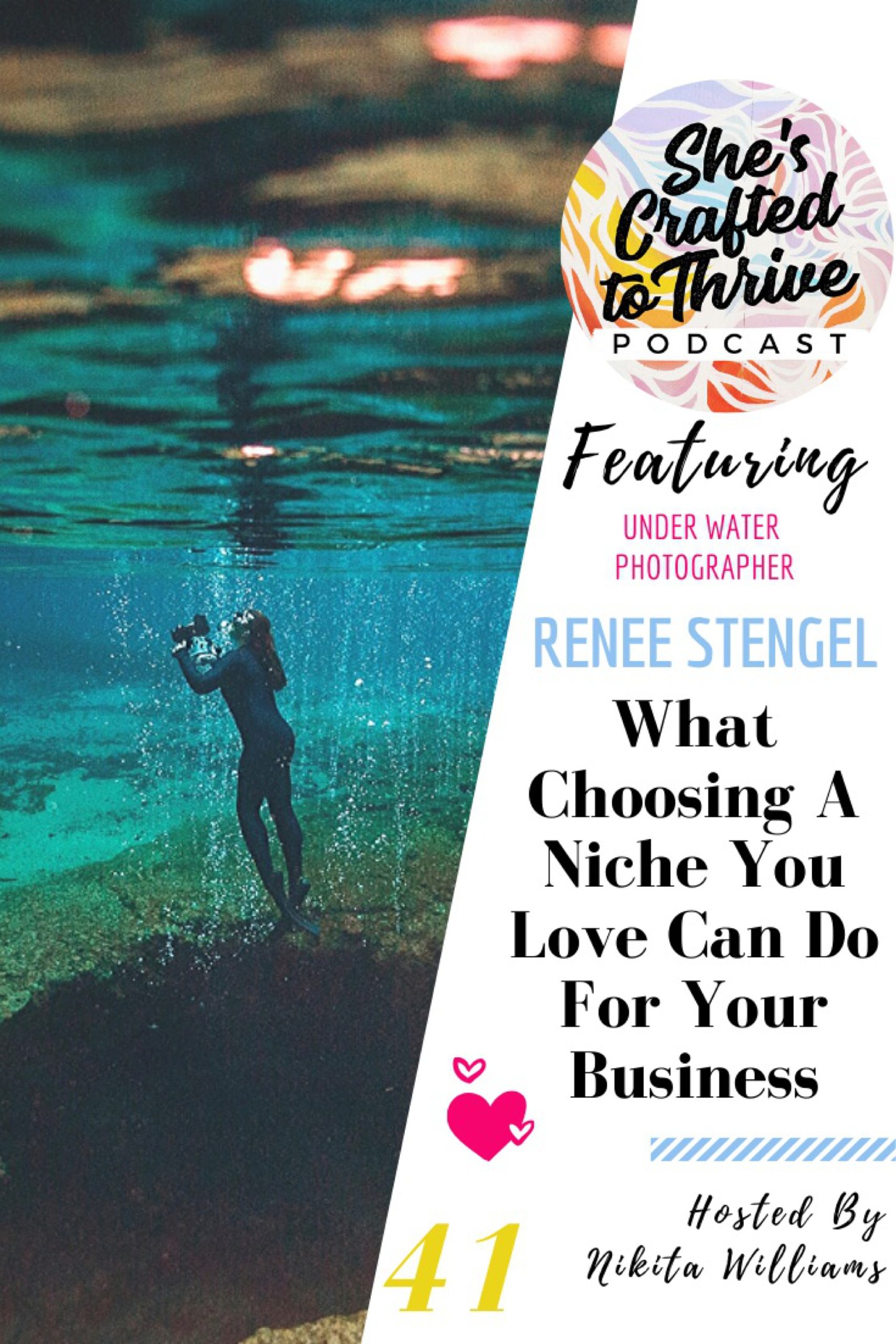 Podcast Art Crafted to Thrive with Renee Stengel Photography What Choosing a Niche you Love can do for your Business