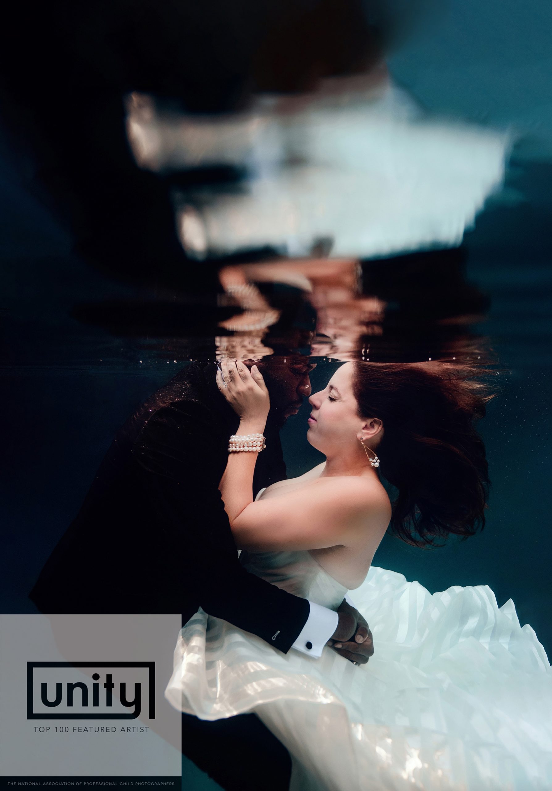 NAPCP UNITY Top 100 Photography Competition Underwater Wedding Couple