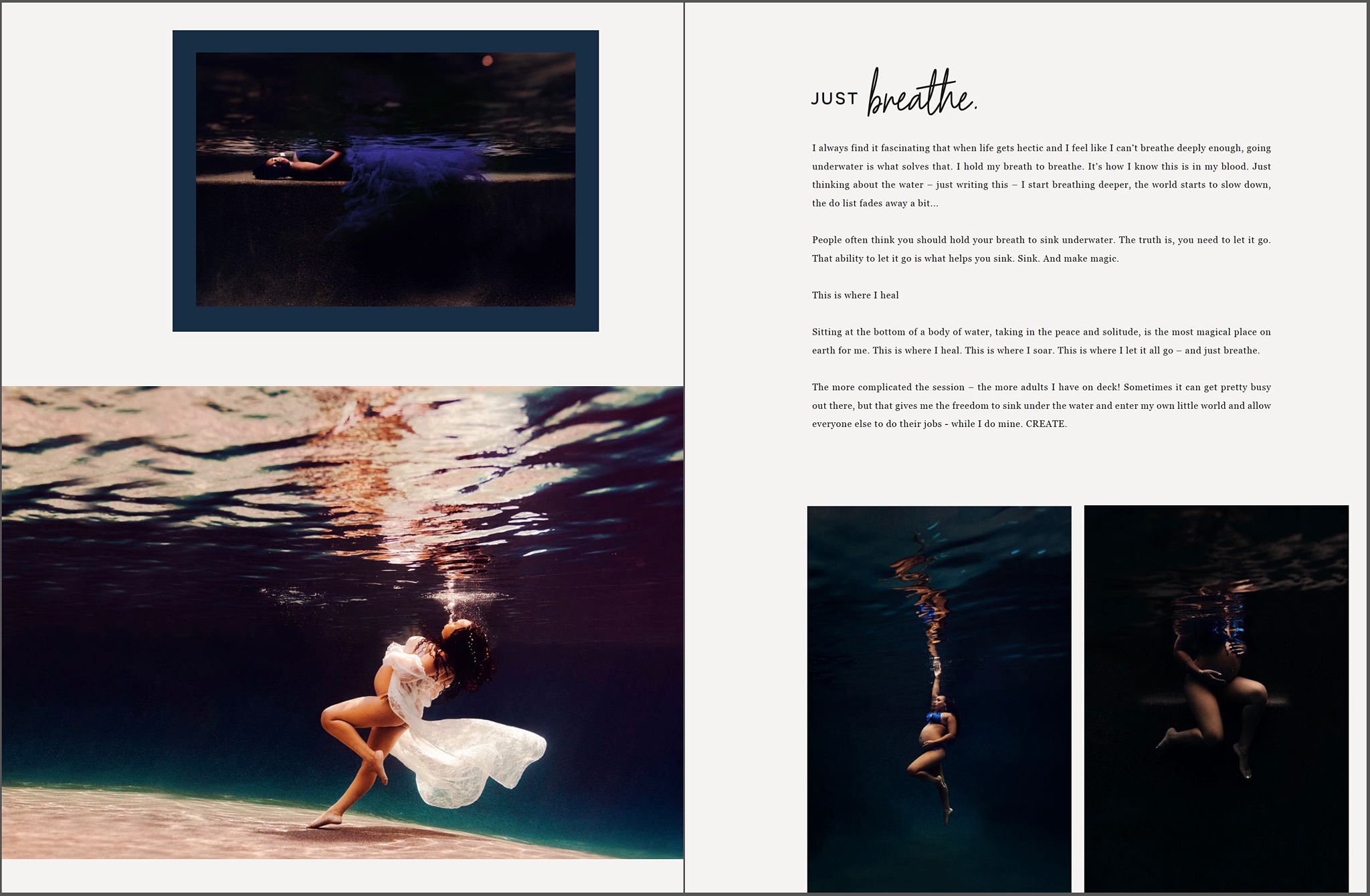 NAPCP Inspired Article by Renee Stengel Photography Underwater Maternity Portraits